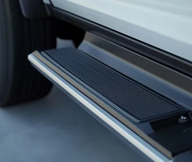 Estribo lateral instalado em um SUV